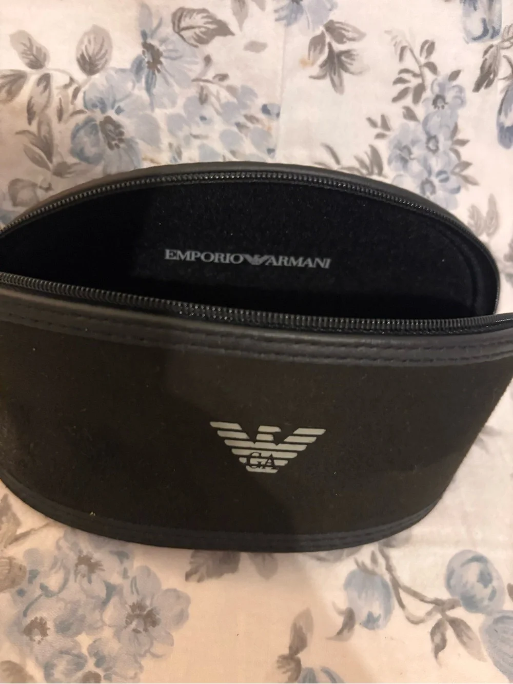 Emporio Armani Matte Red Square Sunglasses with Dark Lenses